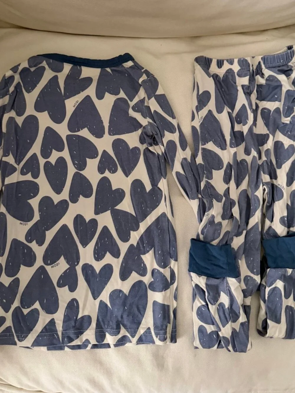 Like New - Mori Blue Hearts Pajama Set - 3-4 y